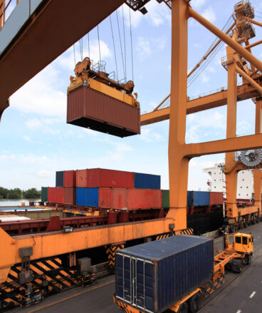 Business Logistics concept, Container Cargo